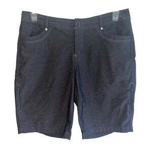KUHL TREKR 11" Shorts Gray Charcoal Women's 12 Zipper Pockets Hiking Athletic